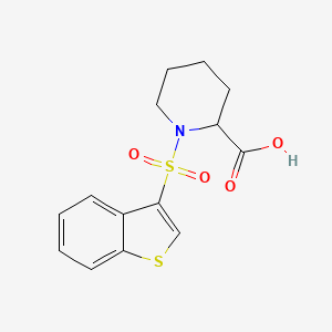 1-(1-Benzothiophen-3-ylsulfonyl)piperidine-2-carboxylic acid