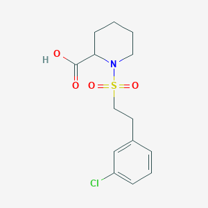 1-[2-(3-Chlorophenyl)ethylsulfonyl]piperidine-2-carboxylic acid