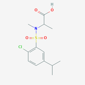 2-[(2-Chloro-5-propan-2-ylphenyl)sulfonyl-methylamino]propanoic acid