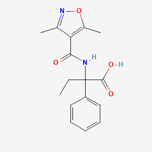 2-[(3,5-Dimethyl-1,2-oxazole-4-carbonyl)amino]-2-phenylbutanoic acid