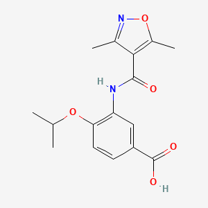 3-[(3,5-Dimethyl-1,2-oxazole-4-carbonyl)amino]-4-propan-2-yloxybenzoic acid