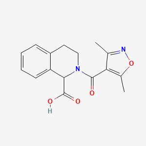 2-(3,5-dimethyl-1,2-oxazole-4-carbonyl)-3,4-dihydro-1H-isoquinoline-1-carboxylic acid