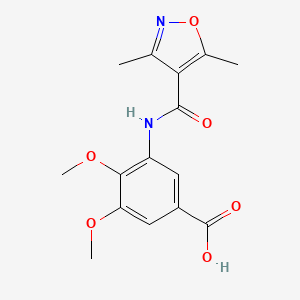 3-[(3,5-Dimethyl-1,2-oxazole-4-carbonyl)amino]-4,5-dimethoxybenzoic acid