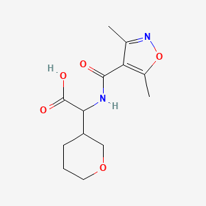 2-[(3,5-Dimethyl-1,2-oxazole-4-carbonyl)amino]-2-(oxan-3-yl)acetic acid