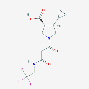 (3R,4R)-4-cyclopropyl-1-[3-oxo-3-(2,2,2-trifluoroethylamino)propanoyl]pyrrolidine-3-carboxylic acid