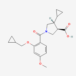 (3R,4R)-4-cyclopropyl-1-[2-(cyclopropylmethoxy)-4-methoxybenzoyl]pyrrolidine-3-carboxylic acid