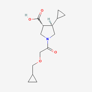 (3R,4R)-4-cyclopropyl-1-[2-(cyclopropylmethoxy)acetyl]pyrrolidine-3-carboxylic acid