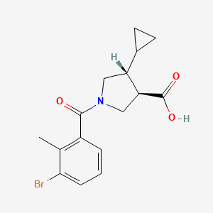 (3R,4R)-1-(3-bromo-2-methylbenzoyl)-4-cyclopropylpyrrolidine-3-carboxylic acid