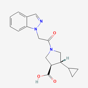 (3R,4R)-4-cyclopropyl-1-(2-indazol-1-ylacetyl)pyrrolidine-3-carboxylic acid