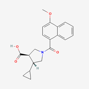 (3R,4R)-4-cyclopropyl-1-(4-methoxynaphthalene-1-carbonyl)pyrrolidine-3-carboxylic acid