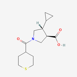 (3R,4R)-4-cyclopropyl-1-(thiane-4-carbonyl)pyrrolidine-3-carboxylic acid