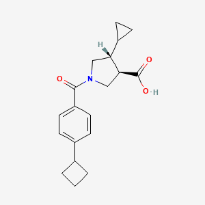 (3R,4R)-1-(4-cyclobutylbenzoyl)-4-cyclopropylpyrrolidine-3-carboxylic acid