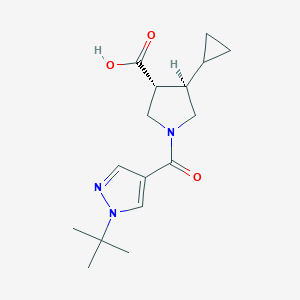 (3R,4R)-1-(1-tert-butylpyrazole-4-carbonyl)-4-cyclopropylpyrrolidine-3-carboxylic acid