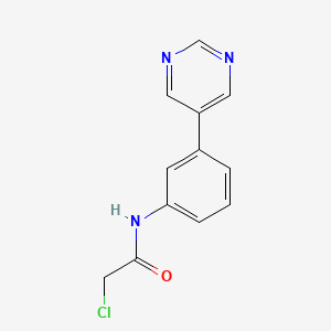 2-chloro-N-(3-pyrimidin-5-ylphenyl)acetamide