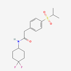 N-(4,4-difluorocyclohexyl)-2-(4-propan-2-ylsulfonylphenyl)acetamide