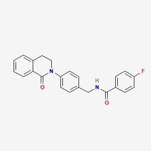 4-Fluoro-N-(4-(1-oxo-3,4-dihydroisoquinolin-2(1H)-yl)benzyl)benzamide