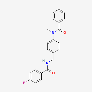 N-(4-((4-Fluorobenzamido)methyl)phenyl)-N-methylbenzamide