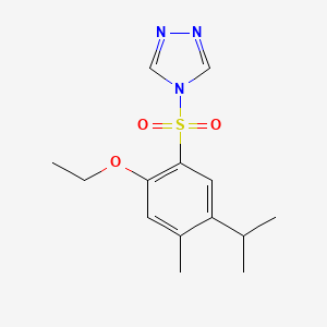 4-[2-ethoxy-4-methyl-5-(propan-2-yl)benzenesulfonyl]-4H-1,2,4-triazole