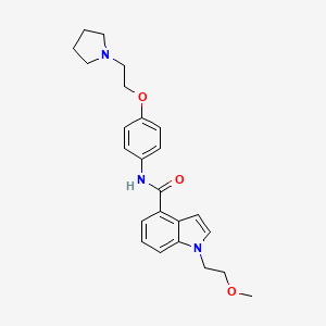 1-(2-methoxyethyl)-N-{4-[2-(pyrrolidin-1-yl)ethoxy]phenyl}-1H-indole-4-carboxamide