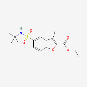 ethyl 3-methyl-5-[(1-methylcyclopropyl)sulfamoyl]-1-benzofuran-2-carboxylate