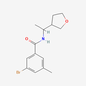 3-bromo-5-methyl-N-[1-(oxolan-3-yl)ethyl]benzamide