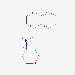 4-methyl-N-(naphthalen-1-ylmethyl)oxan-4-amine