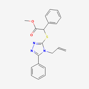 Methyl 2-phenyl-2-[(5-phenyl-4-prop-2-enyl-1,2,4-triazol-3-yl)sulfanyl]acetate