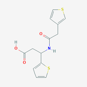 3-Thiophen-2-yl-3-[(2-thiophen-3-ylacetyl)amino]propanoic acid