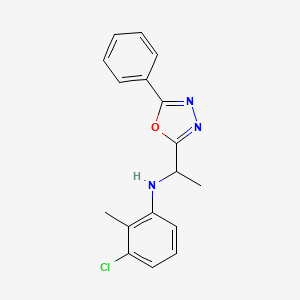 3-chloro-2-methyl-N-[1-(5-phenyl-1,3,4-oxadiazol-2-yl)ethyl]aniline