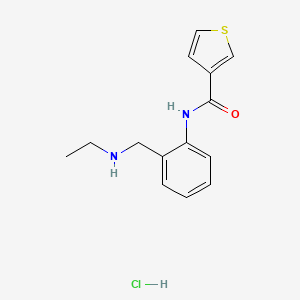 N-[2-(ethylaminomethyl)phenyl]thiophene-3-carboxamide;hydrochloride