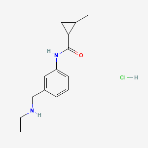 N-[3-(ethylaminomethyl)phenyl]-2-methylcyclopropane-1-carboxamide;hydrochloride