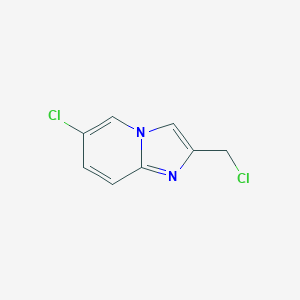 molecular formula C8H6Cl2N2 B066947 6-Chloro-2-(chloromethyl)imidazo[1,2-a]pyridine CAS No. 182181-25-5