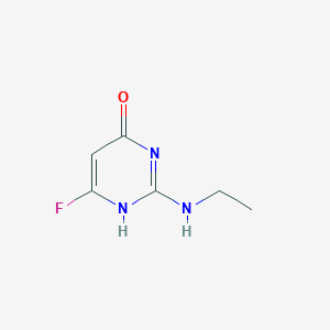 molecular formula C6H8FN3O B066956 2-(ethylamino)-6-fluoro-1H-pyrimidin-4-one CAS No. 184648-50-8