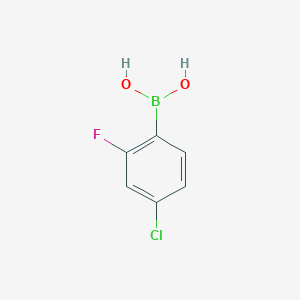 molecular formula C6H5BClFO2 B066958 4-氯-2-氟苯基硼酸 CAS No. 160591-91-3
