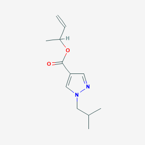 molecular formula C12H18N2O2 B6696008 But-3-en-2-yl 1-(2-methylpropyl)pyrazole-4-carboxylate 