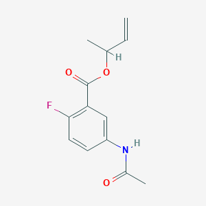 molecular formula C13H14FNO3 B6696027 But-3-en-2-yl 5-acetamido-2-fluorobenzoate 