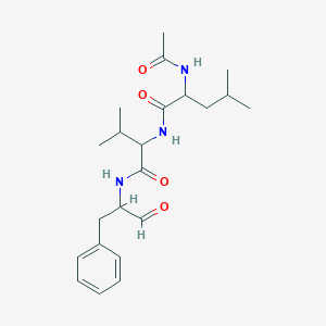 molecular formula C22H33N3O4 B066965 乙酰基-亮-缬-苯丙醛 CAS No. 160369-84-6
