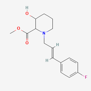 molecular formula C16H20FNO3 B6696725 methyl 1-[(E)-3-(4-fluorophenyl)prop-2-enyl]-3-hydroxypiperidine-2-carboxylate 