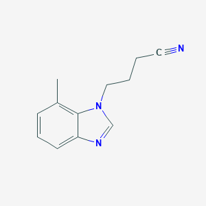 molecular formula C12H13N3 B066968 4-(7-methyl-1H-benzo[d]imidazol-1-yl)butanenitrile CAS No. 172839-69-9