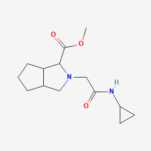 molecular formula C14H22N2O3 B6697629 methyl 2-[2-(cyclopropylamino)-2-oxoethyl]-3,3a,4,5,6,6a-hexahydro-1H-cyclopenta[c]pyrrole-3-carboxylate 