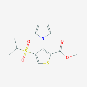 methyl 4-(isopropylsulfonyl)-3-(1H-pyrrol-1-yl)thiophene-2-carboxylate