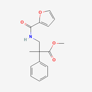 molecular formula C16H17NO4 B6698007 Methyl 3-(furan-2-carbonylamino)-2-methyl-2-phenylpropanoate 