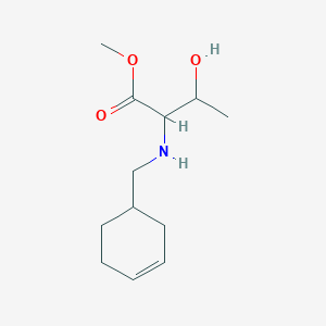 molecular formula C12H21NO3 B6698169 Methyl 2-(cyclohex-3-en-1-ylmethylamino)-3-hydroxybutanoate 