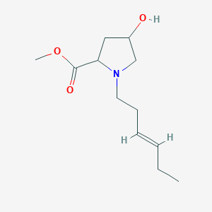 molecular formula C12H21NO3 B6698203 methyl 1-[(E)-hex-3-enyl]-4-hydroxypyrrolidine-2-carboxylate 