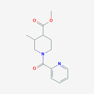 molecular formula C14H18N2O3 B6698663 Methyl 3-methyl-1-(pyridine-2-carbonyl)piperidine-4-carboxylate 