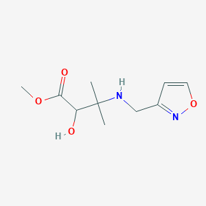 molecular formula C10H16N2O4 B6699270 Methyl 2-hydroxy-3-methyl-3-(1,2-oxazol-3-ylmethylamino)butanoate 