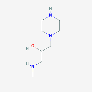 molecular formula C8H19N3O B066998 1-(Methylamino)-3-piperazin-1-ylpropan-2-OL CAS No. 186343-41-9