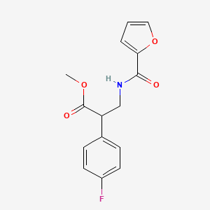 molecular formula C15H14FNO4 B6699838 Methyl 2-(4-fluorophenyl)-3-(furan-2-carbonylamino)propanoate 