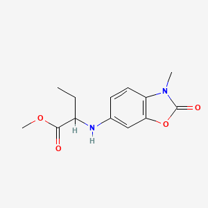 molecular formula C13H16N2O4 B6700853 Methyl 2-[(3-methyl-2-oxo-1,3-benzoxazol-6-yl)amino]butanoate 