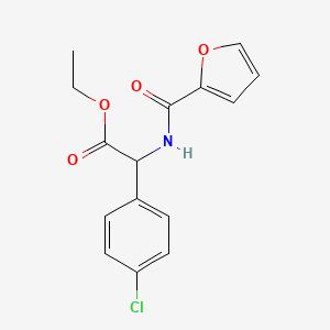 molecular formula C15H14ClNO4 B6700902 Ethyl 2-(4-chlorophenyl)-2-(furan-2-carbonylamino)acetate 